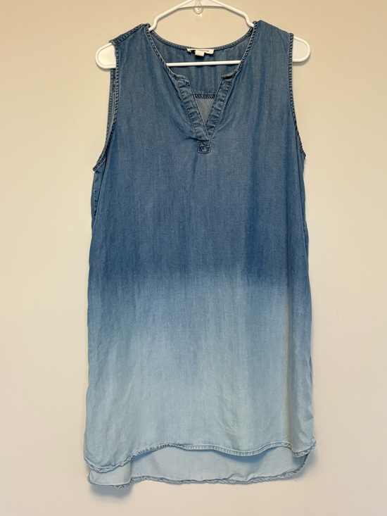 beachlunchlounge Dresses & Skirts - Beach Lunch Lounge Large Denim Shift Dress Lyocell Sleeveless Western Coastal